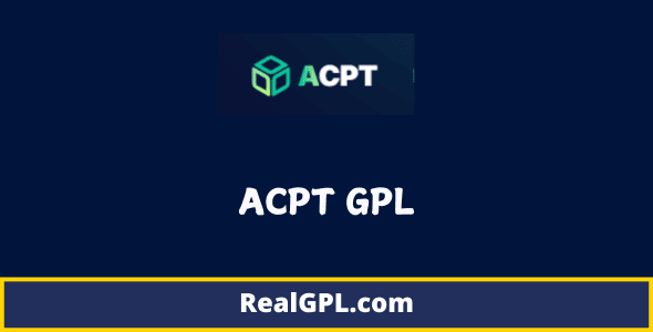 ACPT GPL – Advanced Custom Post Types Plugin for WordPress
