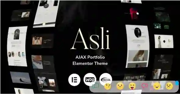 Asli Theme GPL – AJAX Portfolio Elementor WordPress Theme
