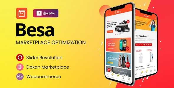 Besa Theme GPL - Elementor Marketplace WooCommerce Websites