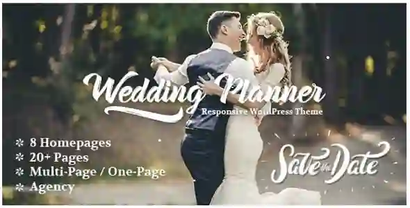 Wedding Planner Theme GPL - Responsive WordPress Theme