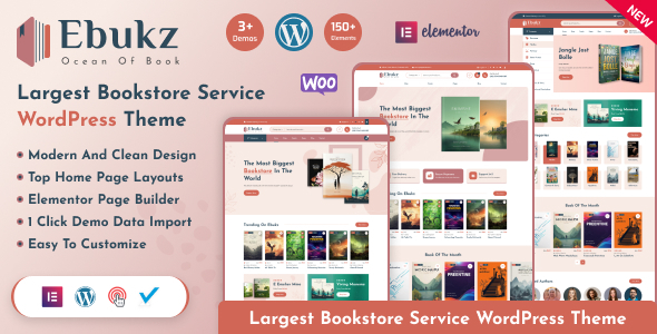 Ebukz eBook & eReading Shop WordPress Theme GPL
