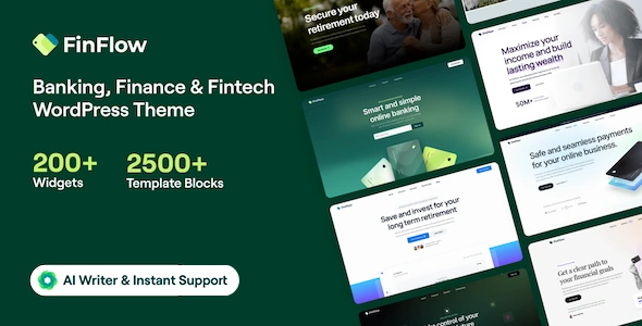 FinFlow Theme GPL – Banking, Finance & Fintech WordPress Theme