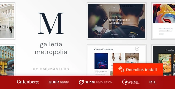 Galleria Metropolia Theme GPL – Art Museum & Exhibition Gallery Theme