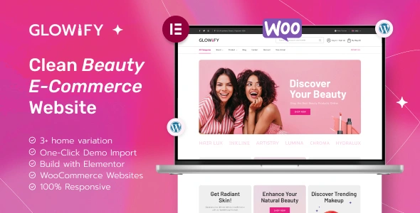 Glowify Theme GPL - Beauty and Cosmetics Shop WordPress Theme