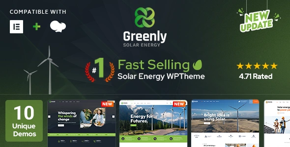 Greenly Theme GPL – Ecology & Solar Energy WordPress Theme
