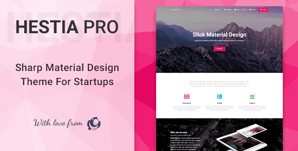 Hestia Pro GPL Theme - Modern Material Design Website