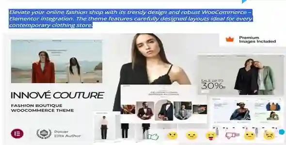 Innové Couture Theme GPL - Clothing Ecommerce WordPress Theme
