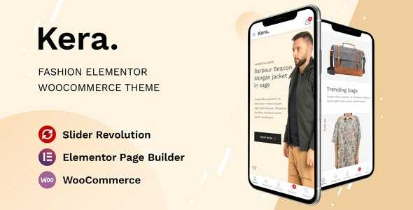 Kera Theme GPL - Fashion Elementor WooCommerce Websites