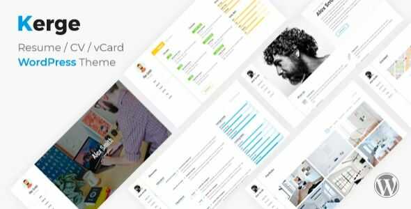 Kerge Theme GPL - Resume / CV / Portfolio WordPress Theme