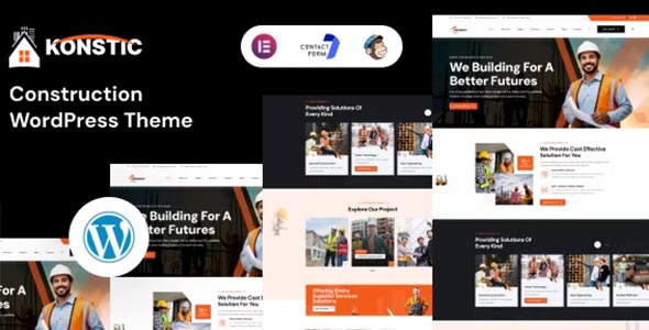 Konstic Theme GPL - Construction WordPress Theme