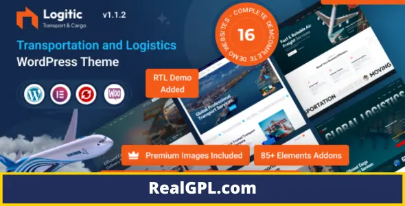 Logitic Theme GPL - Transportation & Logistics WordPress Theme