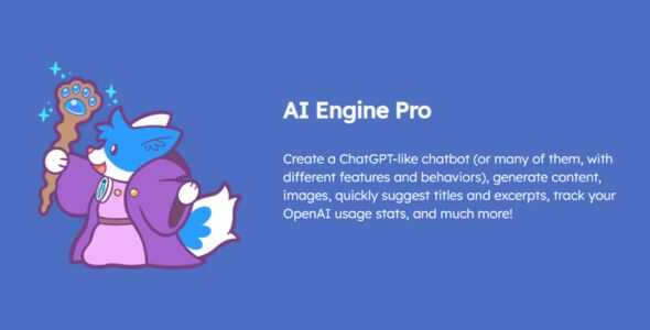 MeowApps AI Engine Pro GPL | ChatGPT Chatbot, GPT Content Generator, Custom Playground & Features