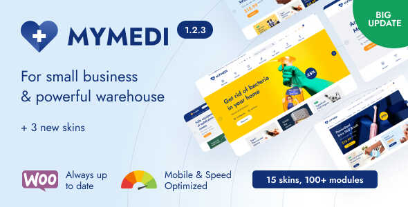 MyMedi Theme GPL - Responsive WooCommerce WordPress Medical Website