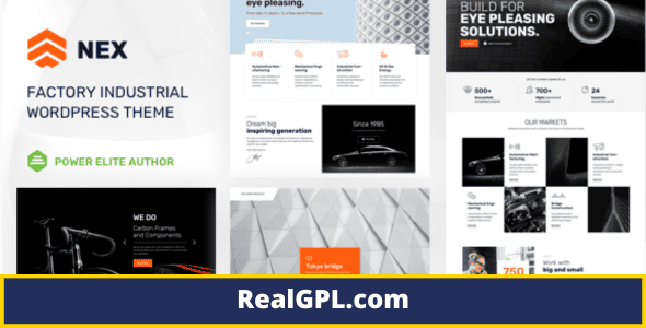 Nex Theme GPL - Factory & Industrial WordPress Theme