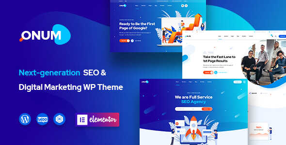 Onum GPL Theme - SEO & Marketing Elementor WP Theme