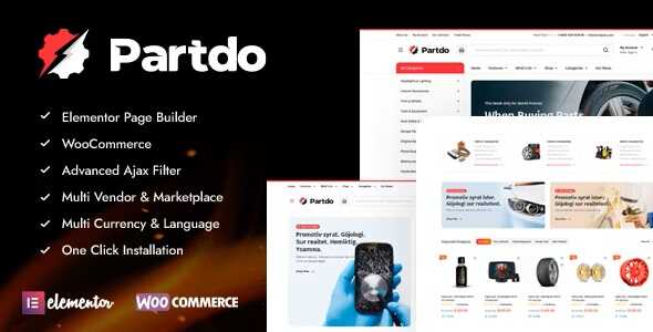 Partdo Theme GPL – Auto Parts and Tools Shop WooCommerce Theme