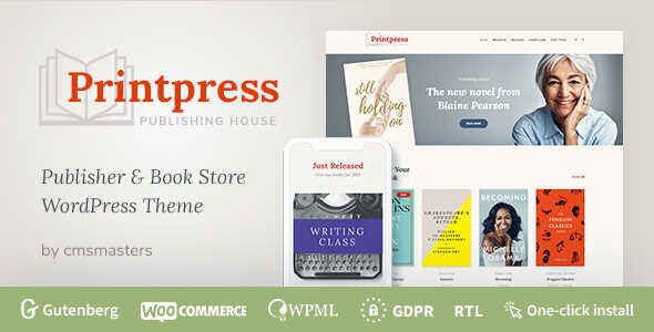 Printpress Theme GPL - Book Publishing WordPress Theme