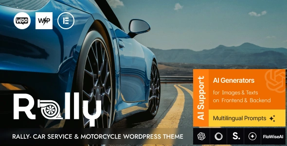 Rally Theme GPL – Car Service & Motorcycle WordPress Theme