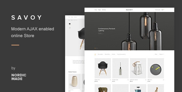 Savoy Theme GPL - Minimalist AJAX WooCommerce Websites