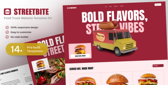 StreetBite Food Truck & Street Food Elementor Template Kit GPL