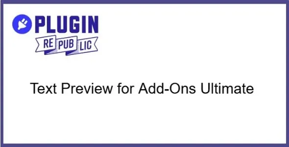 Text Preview for Add-Ons Ultimate GPL