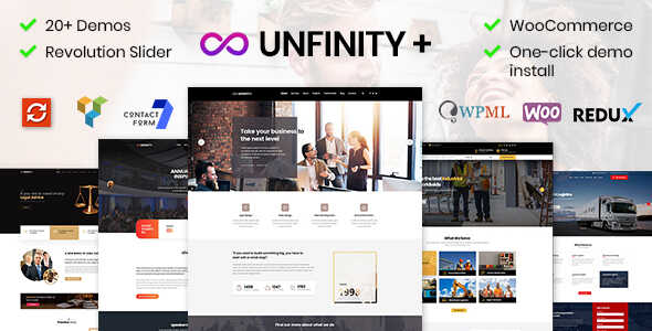 Unfinity One Page WordPress Theme GPL