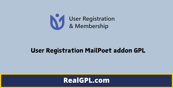 User Registration MailPoet addon GPL