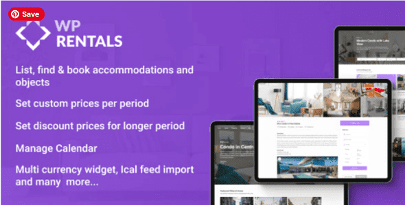 WP Rentals Theme GPL - Booking Accommodation WordPress Theme