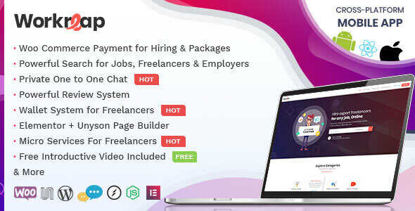 Workreap Theme GPL - Freelance Marketplace and Directory WP Websites
