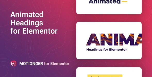 Motionger GPL – Animated Heading for Elementor