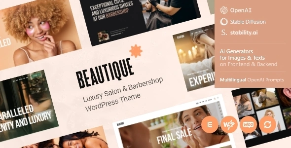 Beautique Theme GPL – Luxury Salon & Barbershop WordPress Theme