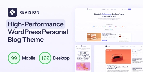 Revision Theme GPL – Optimized Personal Blog WordPress Theme