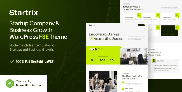 Startrix Theme GPL - Startup Company & Business Growth FSE WordPress Theme