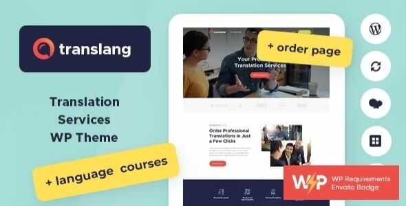 Translang Theme GPL - Translation Services & Language Courses WordPress Theme