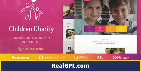 Children Charity Theme GPL – Nonprofit & NGO WordPress Theme
