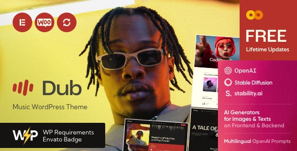 Dub Music Performer & Club WordPress Theme With License