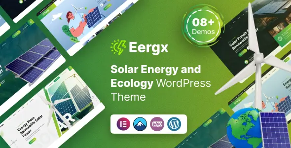 Eergx Ecology & Solar Energy WordPress Theme | With License Key