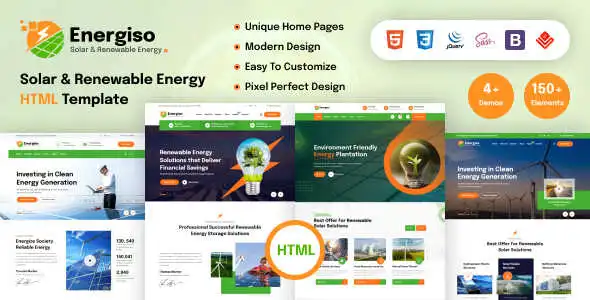 Energiso Solar & Energy WordPress Theme | With License Key