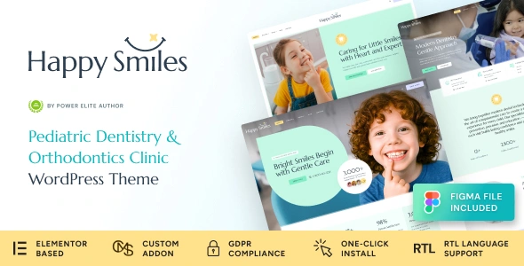 Happy Smiles Theme GPL - Pediatric Dental Clinic & Dentist WordPress Theme