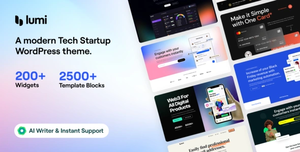Lumi Theme GPL - Tech Startup WordPress Theme