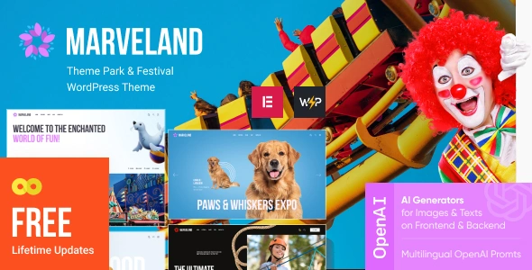 Marveland Theme GPL - Theme Park & Festival WordPress Theme