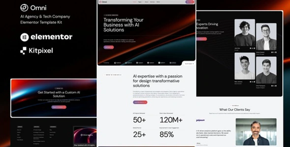 Omni AI Agency & Tech Company Elementor Template Kit GPL