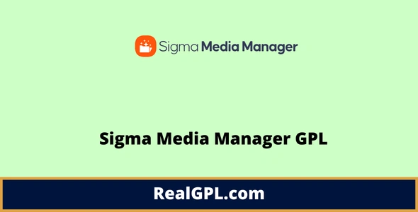 Sigma Media Manager GPL | BDThemes