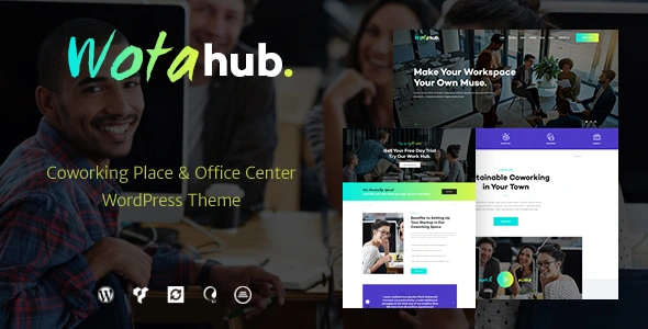 WotaHub Theme GPL Coworking Space WordPress Theme