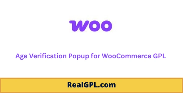Age Verification Popup for WooCommerce GPL
