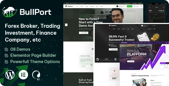 BullPort Theme GPL – Forex Broker & Trading WordPress Theme