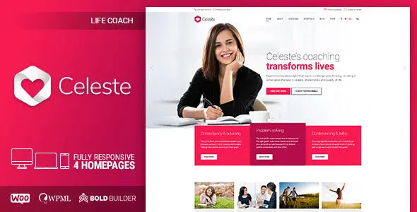 Celeste Theme GPL - Life Coach & Therapist WordPress Theme