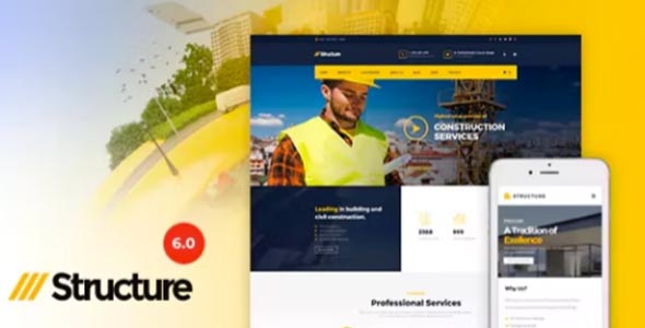 Structure Theme GPL – Construction Industrial Factory WordPress Theme