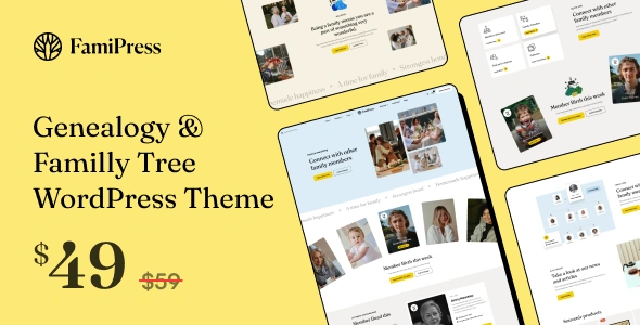 FamiPress Theme GPL – Genealogy & Family Tree WordPress theme