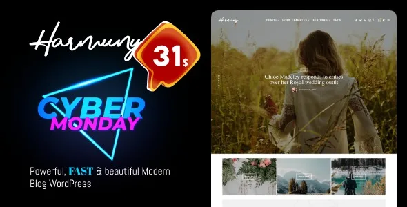 Harmuny Theme GPL – Creative Blog WordPress Theme